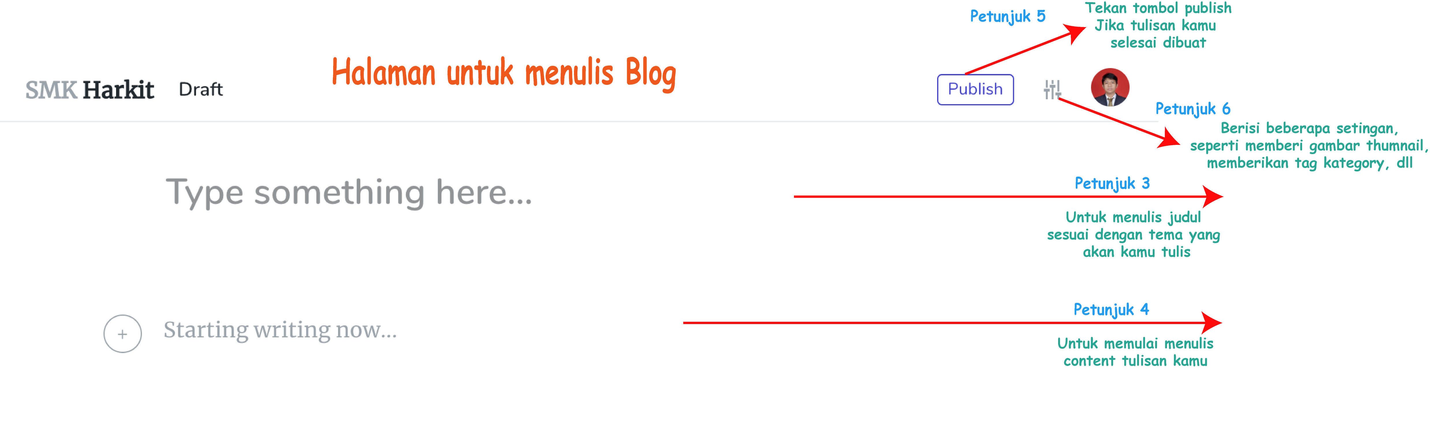 halaman menulis blog